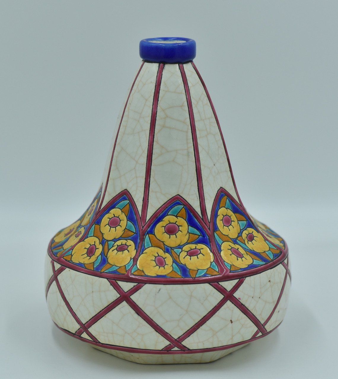 Longwy – Vase toupie Art Déco