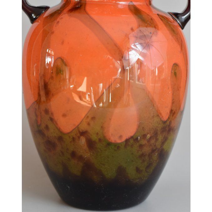 Schneider vase verre multicouche