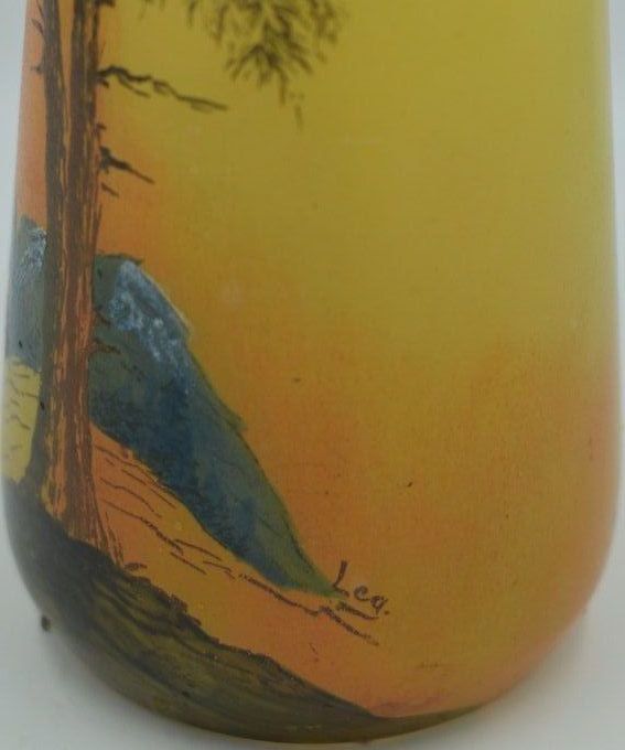 Legras –  Vase conique col évasé